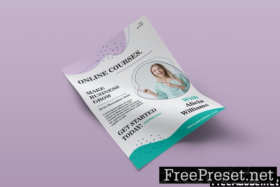 Online Course Flyer Template Vol. 01 RDU9NN4