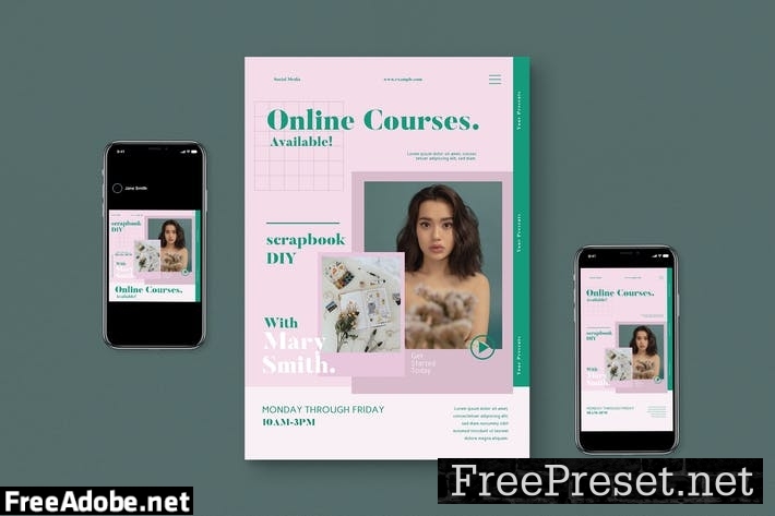 Online Courses Flyer pack 7NXCEN5