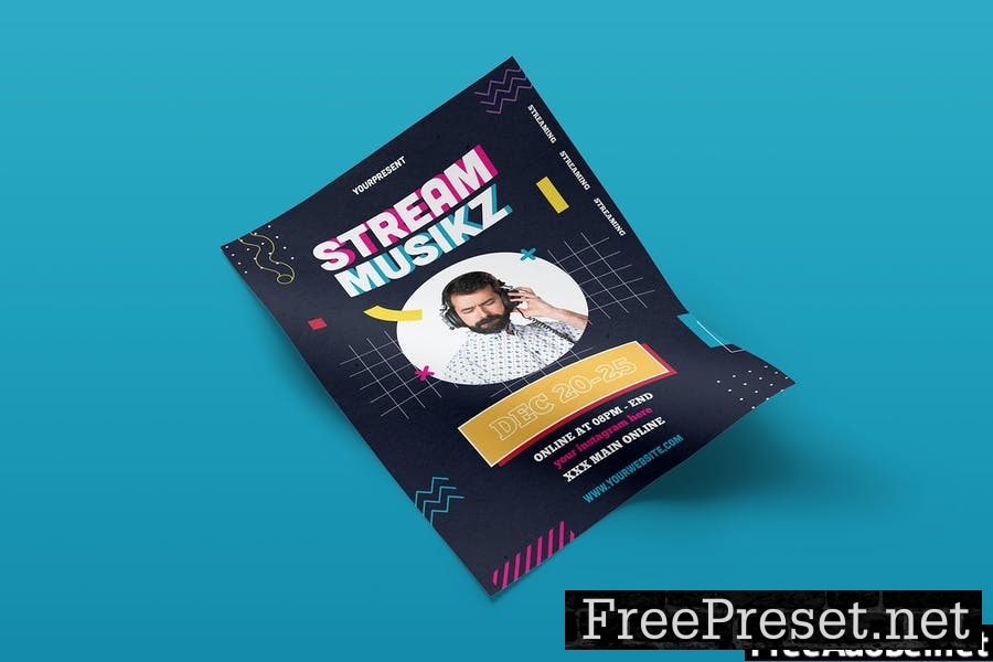 Online Music Stream Flyer Template Vol. 01