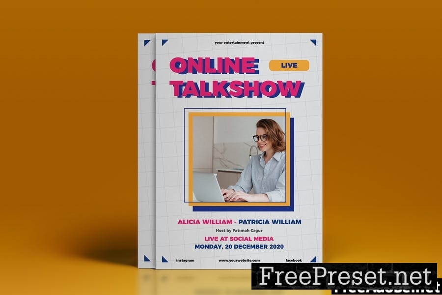 Online Talkshow Flyer Template Vol. 01