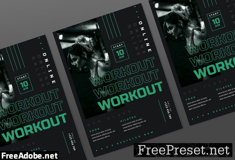 Online Workout Flyer H2HD7C4