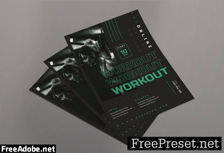 Online Workout Flyer H2HD7C4