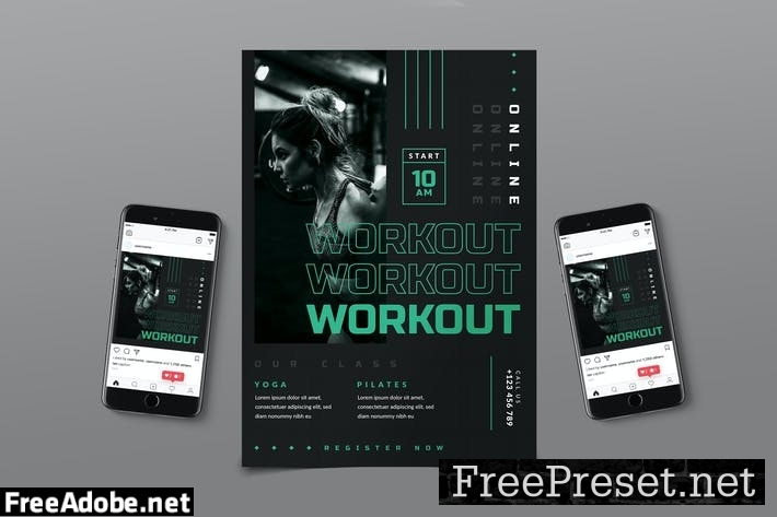 Online Workout Flyer H2HD7C4