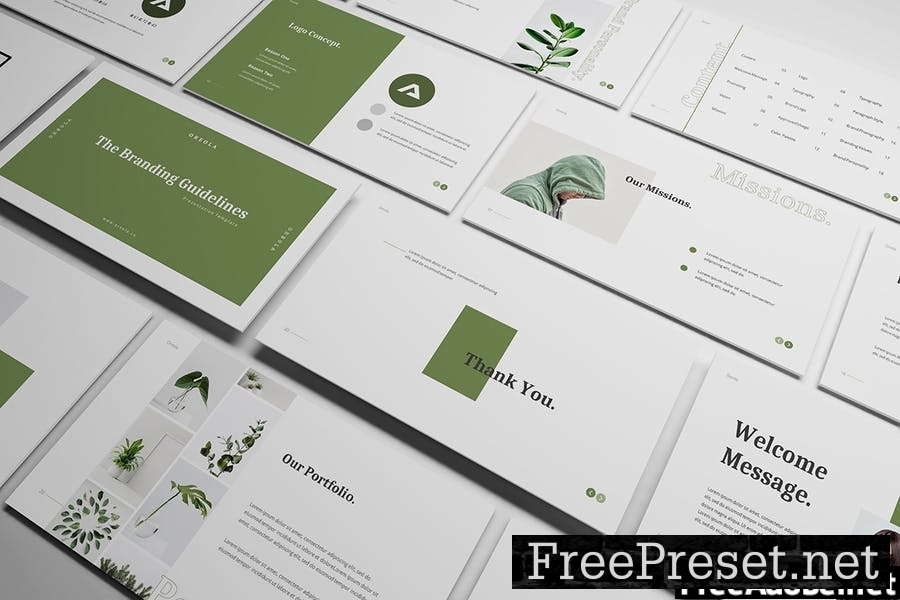 Oreola Branding Guidelines Powerpoint Template