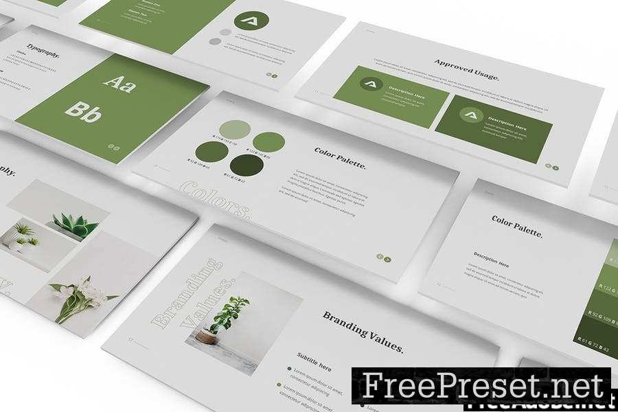 Oreola Branding Guidelines Powerpoint Template