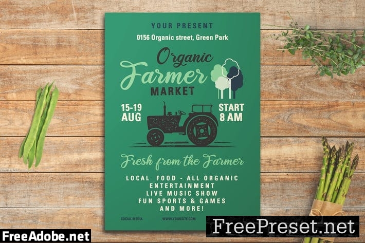 Organic Farmer Market Flyer RCNQY75