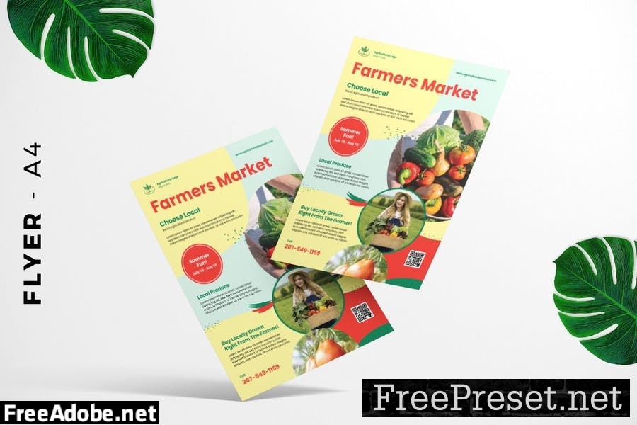 Organic Green Farmer Flyer Design