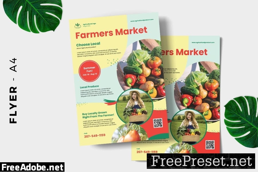 Organic Green Farmer Flyer Design