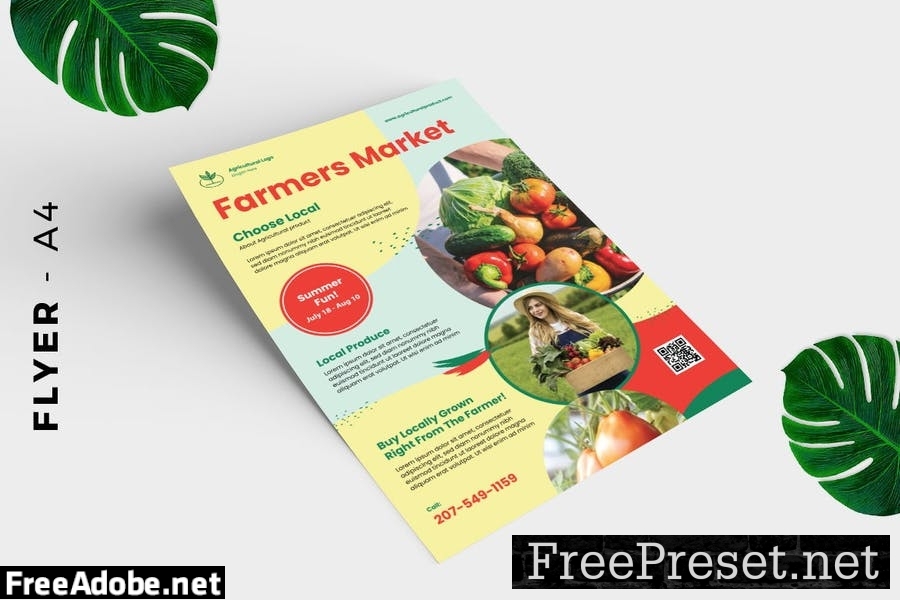 Organic Green Farmer Flyer Design