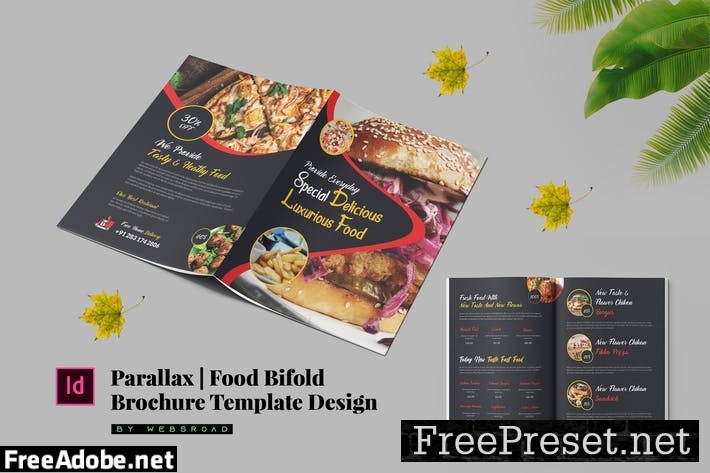 Parallax | Food Bi-Fold Menu Template Design SAEZTCN