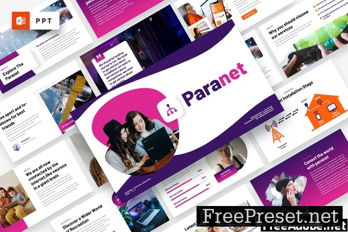 Paranet - Broadband & Telecom Powerpoint Template JPNLBNR