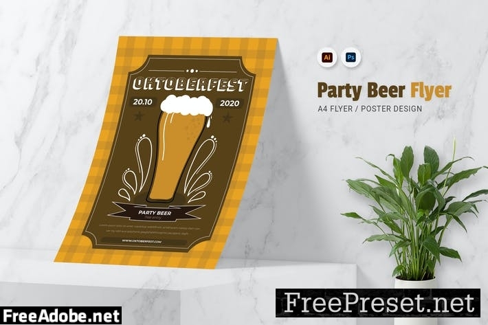 Party Beer Flyer C3QNPUF