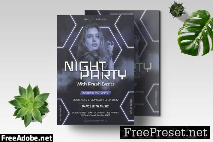 Party Flyer Template 8ZPARZ9