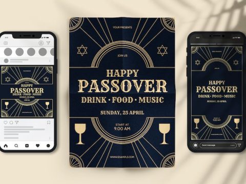 Passover Flyer Set Templat MX8UWY3