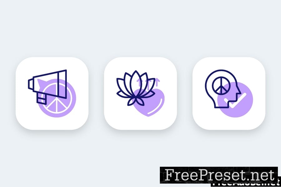 Peace Icons (Line and Solid)