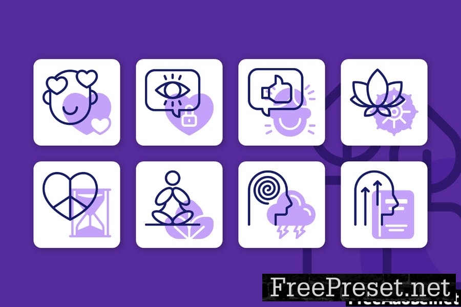 Peace of mind Icons (Line and Solid)