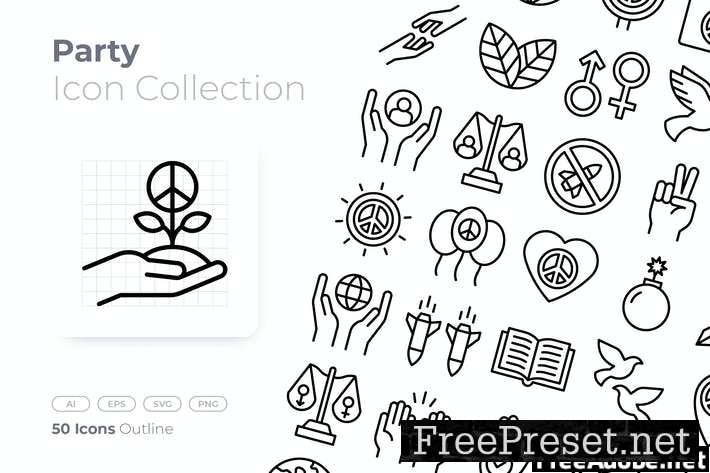 Peace Outline Icon TDGWTNY