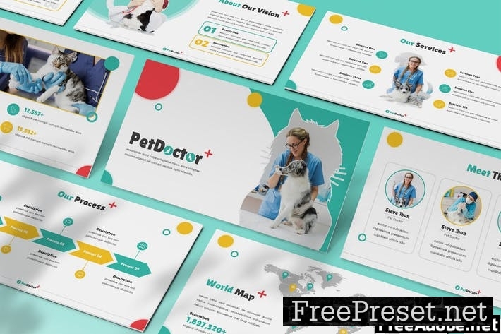 PetDoctor - Animals Powerpoint Template 6RPW58X