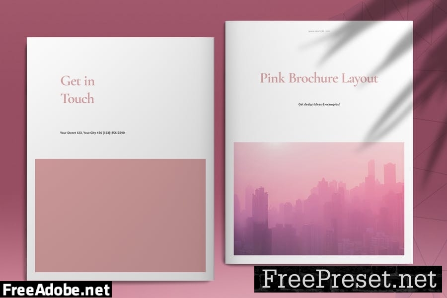 Pink Brochure Layout