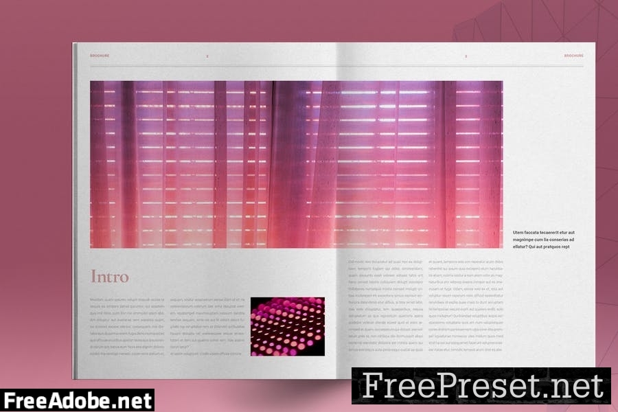 Pink Brochure Layout