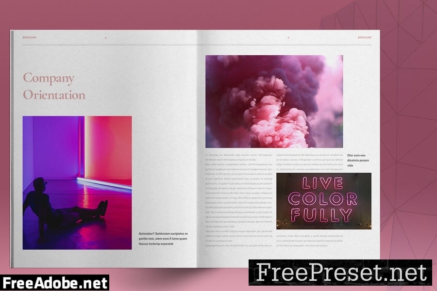 Pink Brochure Layout