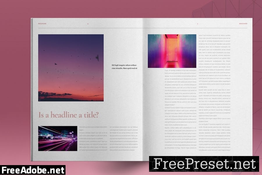 Pink Brochure Layout