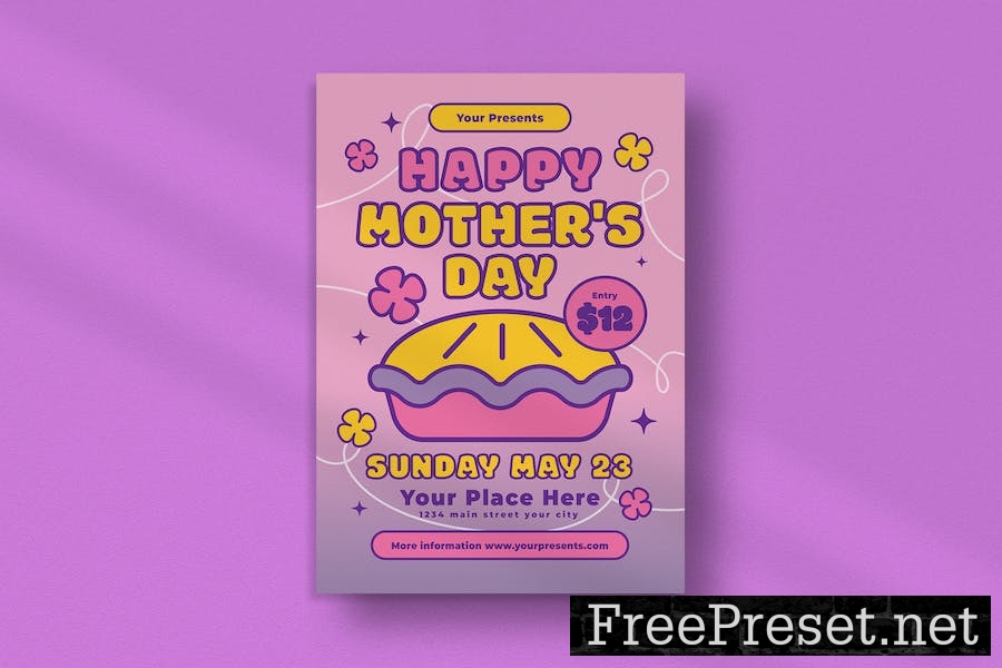 Pink Happy Mother's Day Flyer 2ZEXWGY