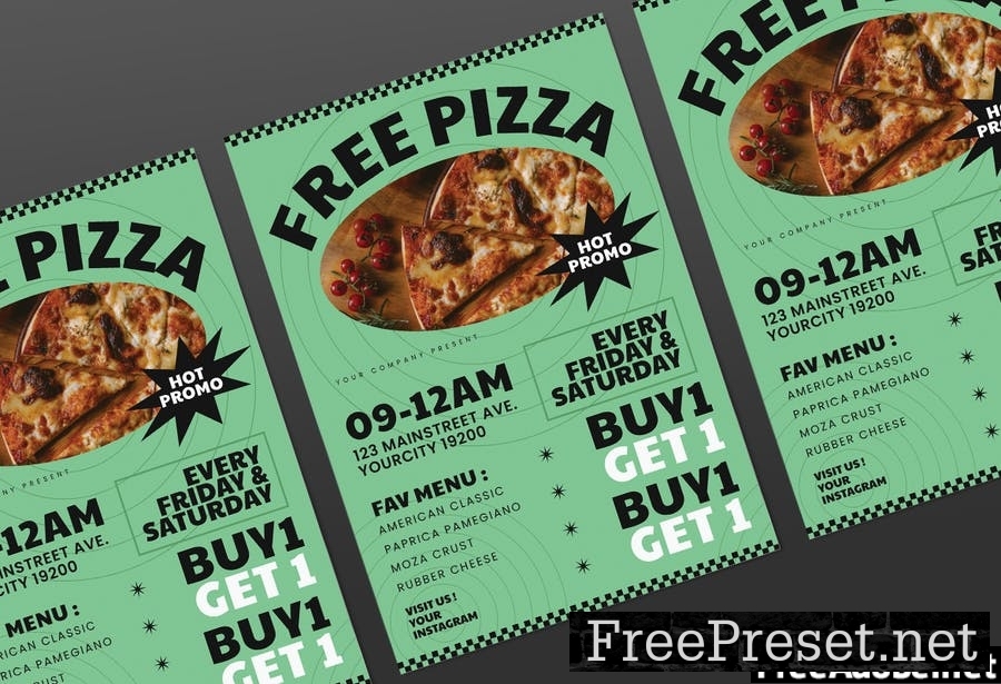 Pizza Delivery Flyer Pack GLYQFJK