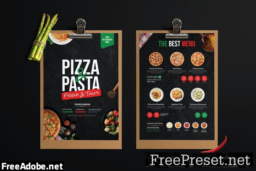 Pizza & Pasta | Restaurant Menu 5JTWZJH