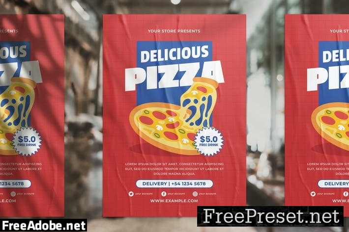 Pizza Promotion Poster 43FFJFD