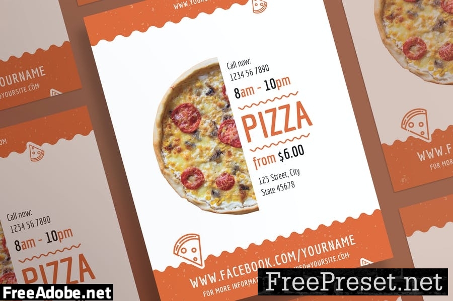 Pizza Restaurant Flyer and Poster Template