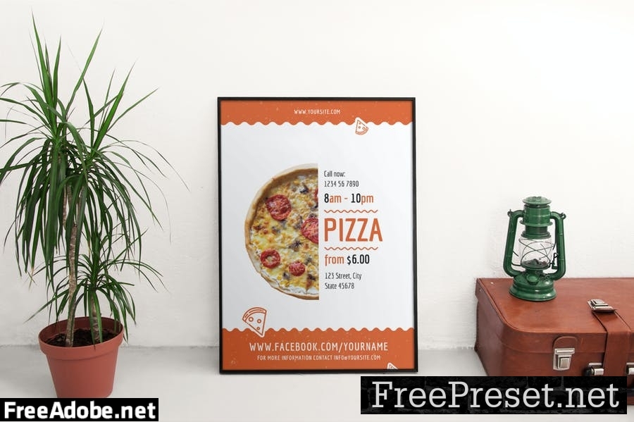 Pizza Restaurant Flyer and Poster Template