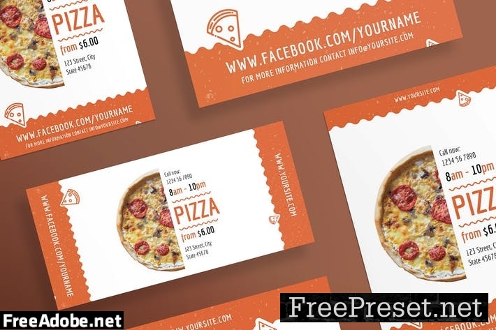 Pizza Restaurant Flyer and Poster Template DX9MXL