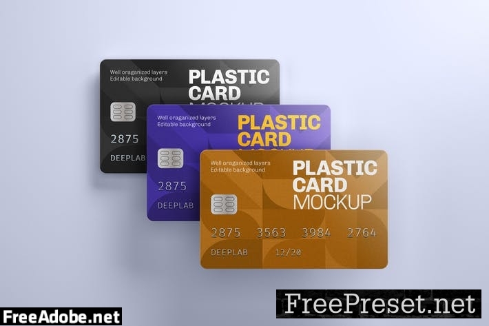 Plastic Card Mockup | Credit Card J9JF9WS