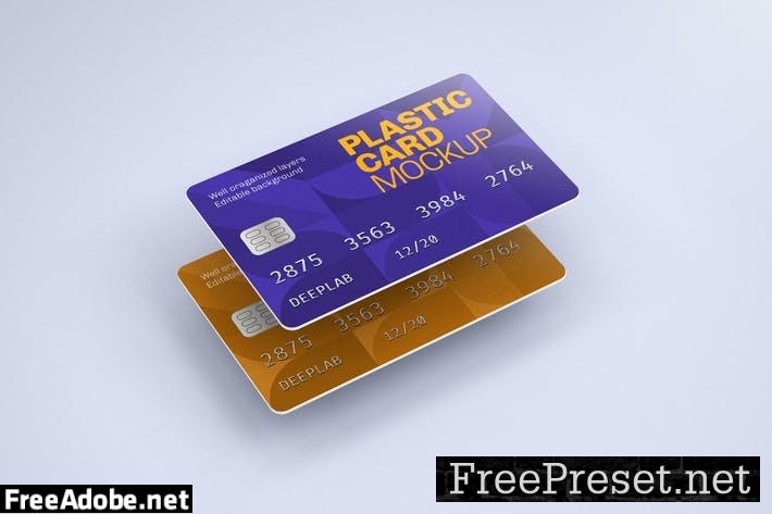 Plastic Card Mockup | Credit Card TR6JF39