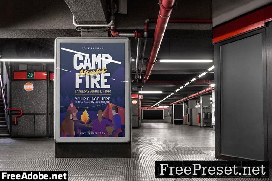 Playing Music on Campfire - Flyer Template GW7RLQR