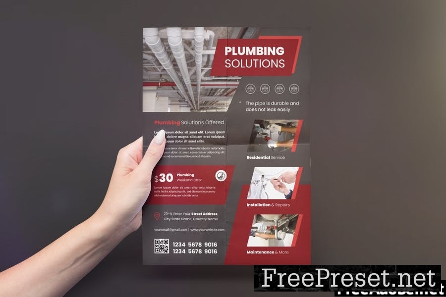 Plumbing Service Flyer Design