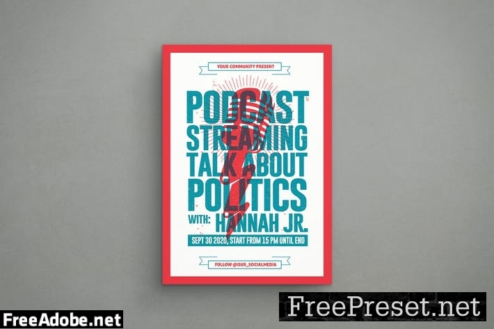 Podcast Flyer QS9N8PG