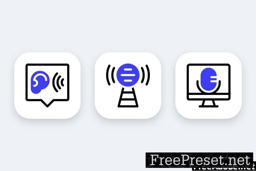 Podcast Icons (Line and Solid)