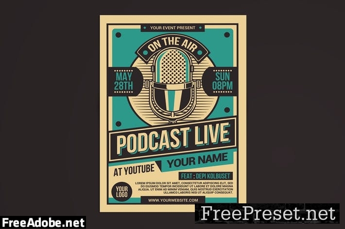 Podcast Live Flyer D3ZD3Y4