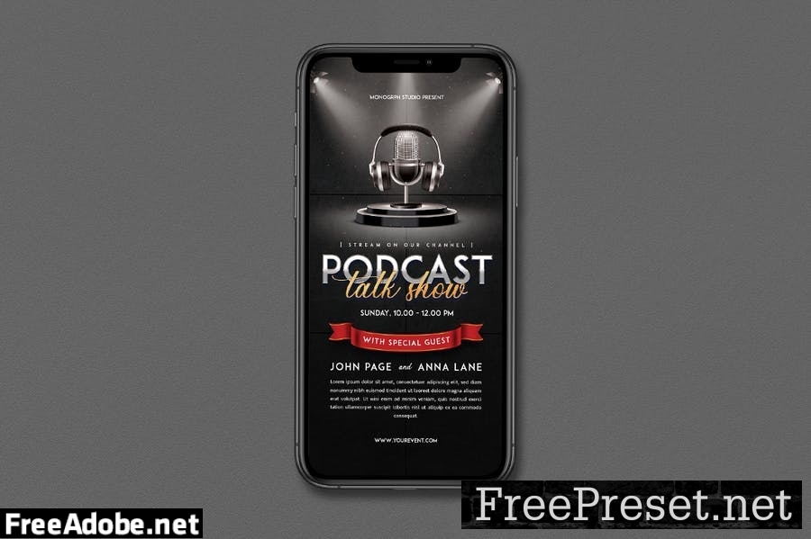 Podcast Talkshow Flyer Set AJXBZAM