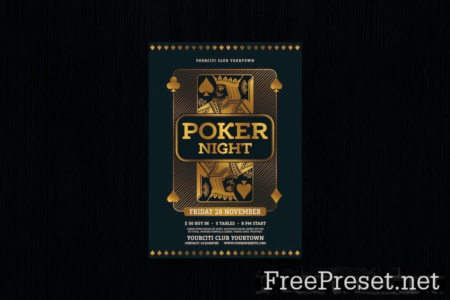 Poker Night Flyer RQYCADJ