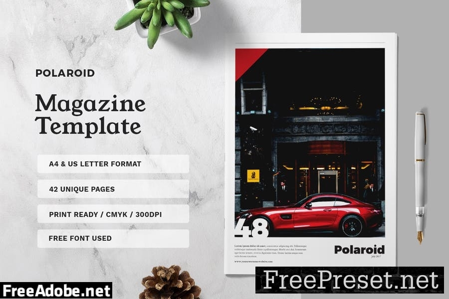 POLAROID - Magazine Template