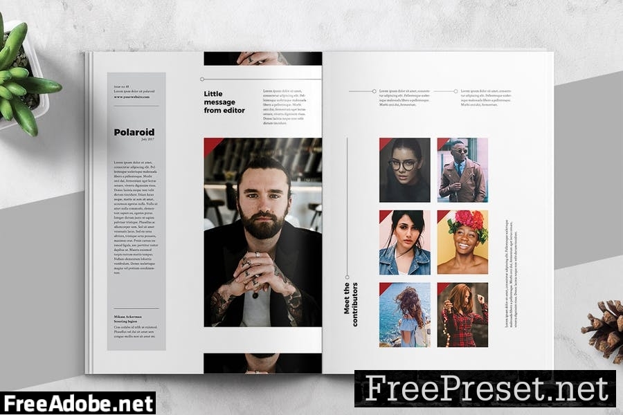 POLAROID - Magazine Template