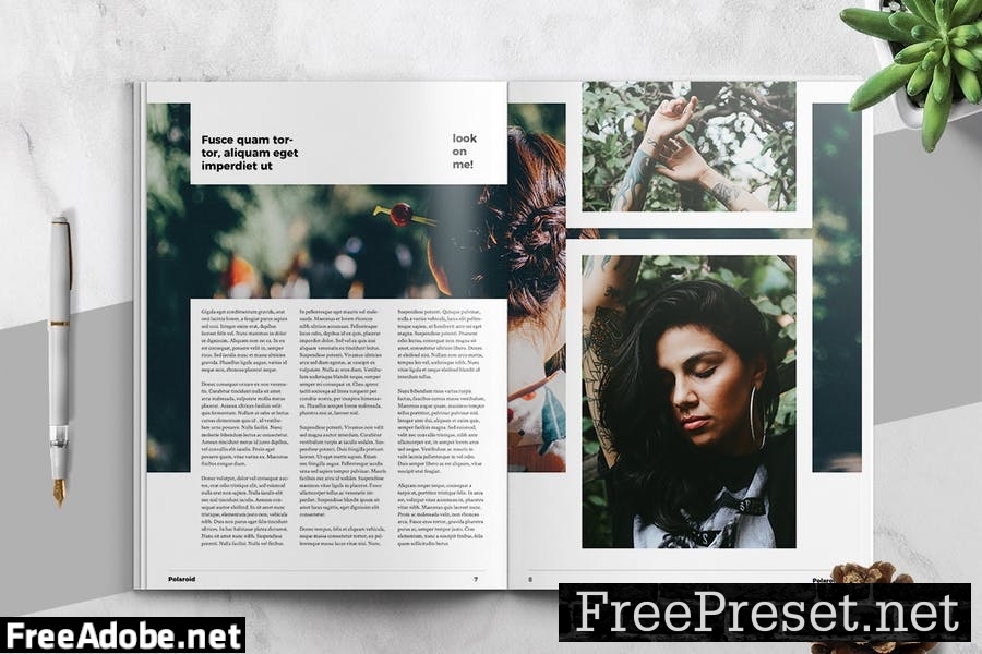 POLAROID - Magazine Template