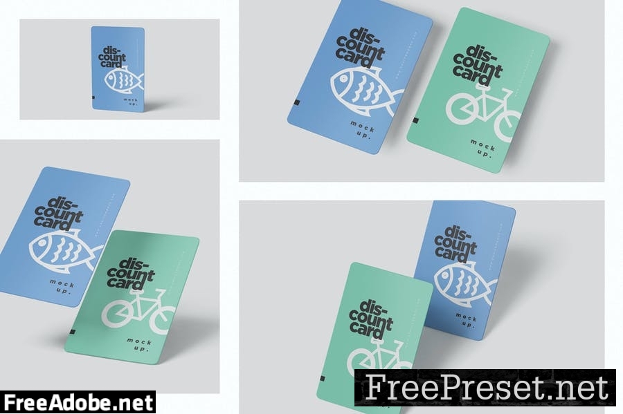 Portrait Discount Card Mockups