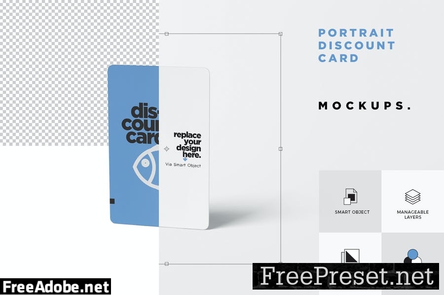 Portrait Discount Card Mockups