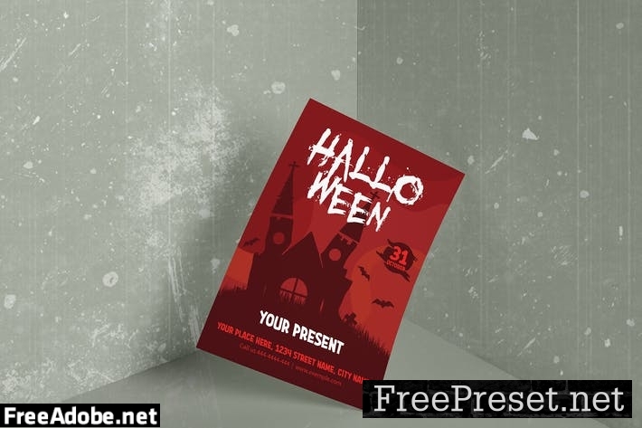 Poster Halloween A4 Template - HUEN 9FWSGG