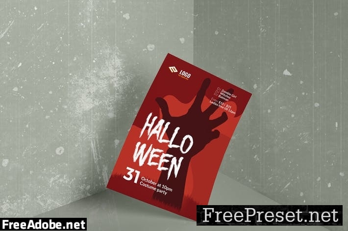 Poster Halloween A4 Template - HUEN GC4DHF