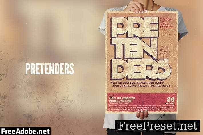 Pretenders Flyer Poster 78AVVH